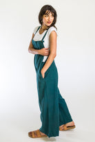 Surya Baggy Cotton Overalls Dungarees made in Nepal - Turquoise