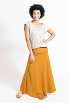 Surya Organic Cotton Maxi 'Sonder' Skirt made in Nepal - Turmeric