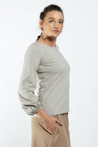 Surya The Label Ethical Organic Cotton 'Zoé' Top made in Nepal - Oyster