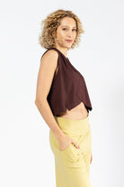 Surya Organic Cotton 'Ayumi' Top made in Nepal - Chocolate