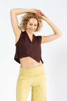 Surya Organic Cotton 'Ayumi' Top made in Nepal - Chocolate