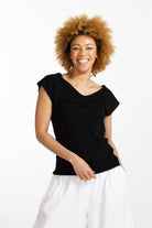 Surya Australia Ethical Organic Cotton Everyday 'Mimi' Top - Black