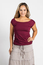 Surya Australia Organic Cotton 'Priya' Top made in Nepal - Berry