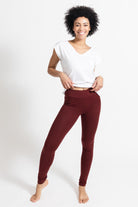 Surya Australia Organic Cotton Leggings made in Nepal - Berry