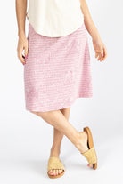 Surya Organic Cotton Mantra Print Skirt made in Nepal - Rose