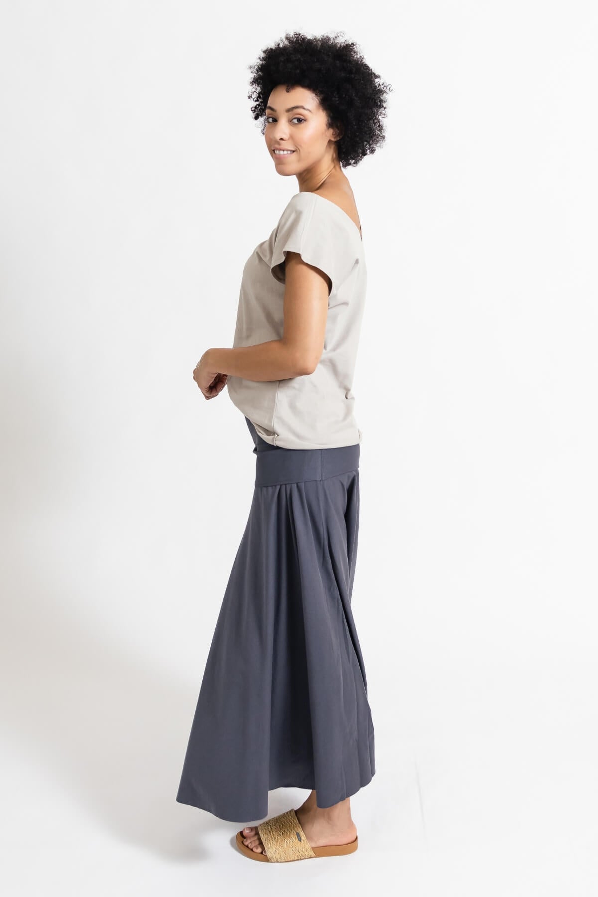 Surya Organic Cotton Maxi Skirts made in Nepal - left side