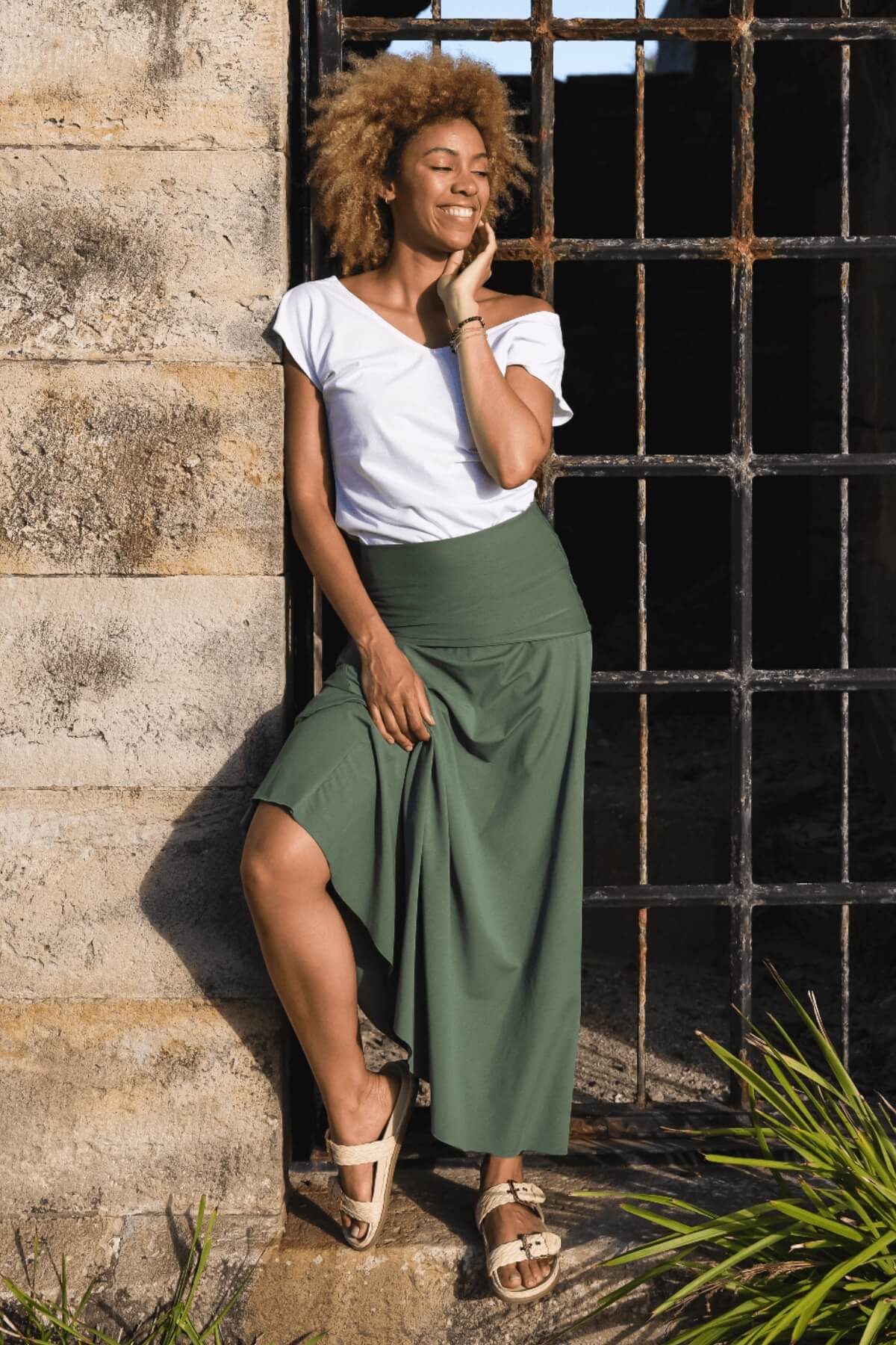 Surya Ethical Organic Cotton Maxi Skirt made in Nepal