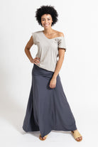 Surya Organic Cotton Maxi Skirts made in Nepal - grey colour