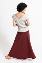 Surya Ethical Organic Cotton Maxi Skirt made in Nepal - rear view