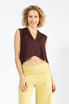 Surya Organic Cotton 'Ayumi' Top made in Nepal - Chocolate