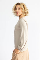 Surya The Label Ethical Organic Cotton 'Zoé' Top made in Nepal - Oyster