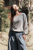 Surya The Label Ethical Organic Cotton 'Zoé' Top made in Nepal - Oyster