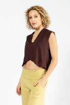 Surya Organic Cotton 'Ayumi' Top made in Nepal - Chocolate