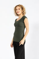 Surya Organic Cotton 'Priya' Top - Olive