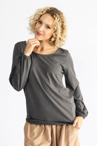 Surya The Label Ethical Organic Cotton 'Zoé' Top made in Nepal - Dusty Grey