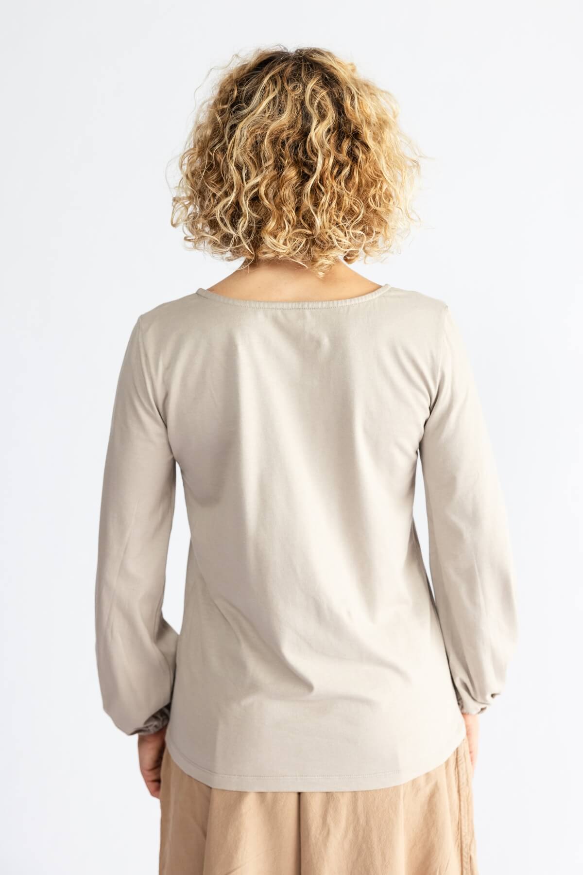 Surya The Label Ethical Organic Cotton 'Zoé' Top made in Nepal - Oyster