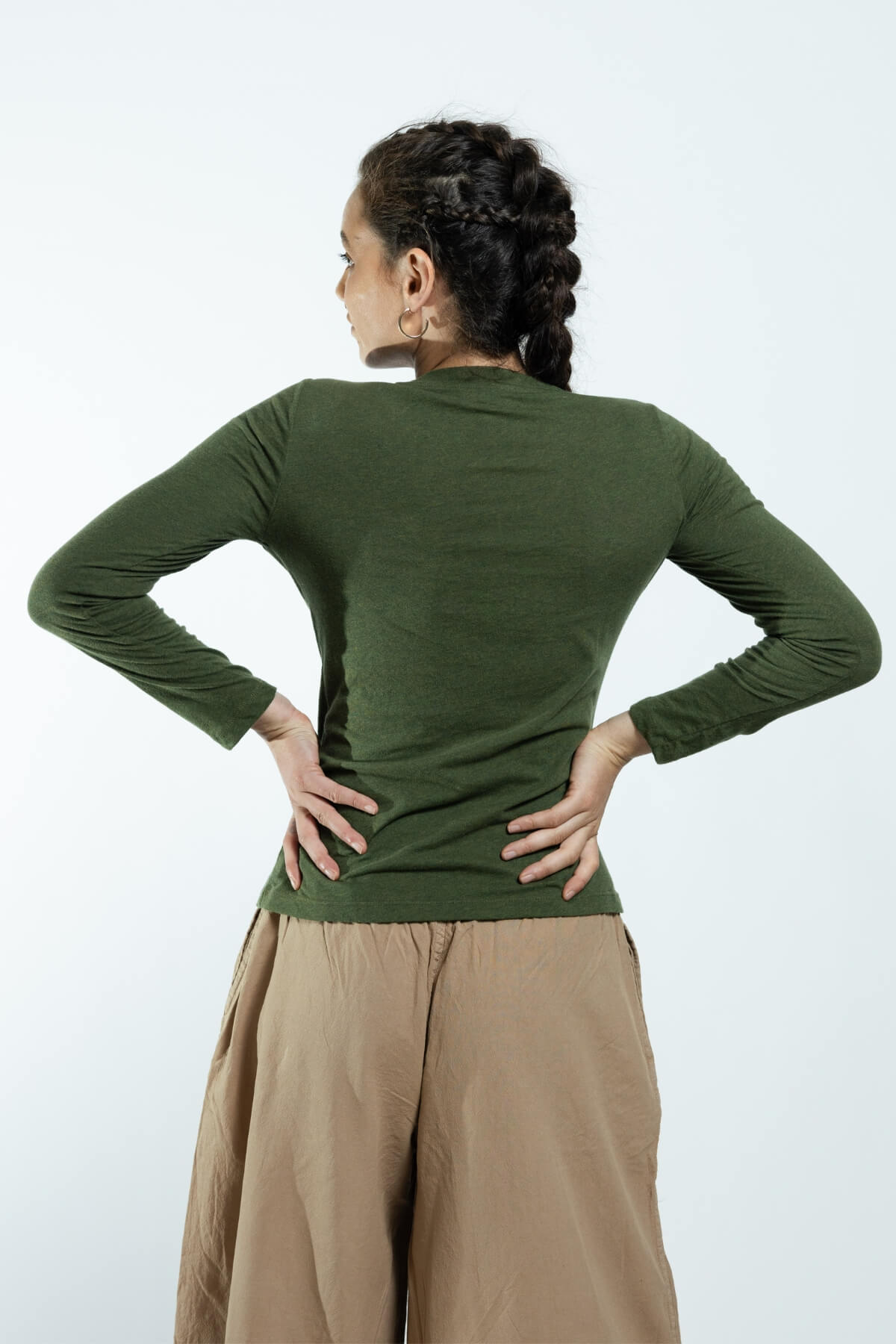 Surya Ethical Organic Cotton Basic Top made in Nepal - rear view