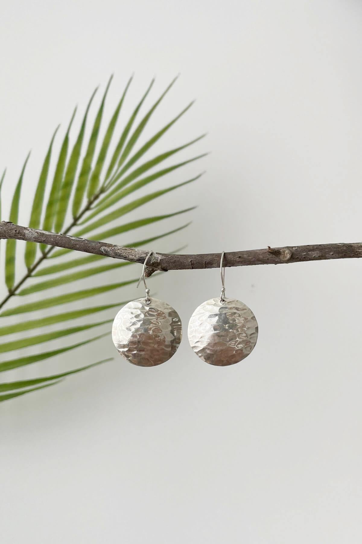 Surya Australia Ethical Handmade Silver Earrings made in Nepal - La Lune