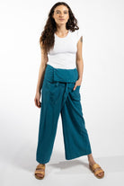 Surya Australia Cotton Thai Fisherman Pants made in Nepal - Turquoise