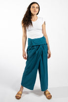 Surya Australia Cotton Thai Fisherman Pants made in Nepal - Turquoise