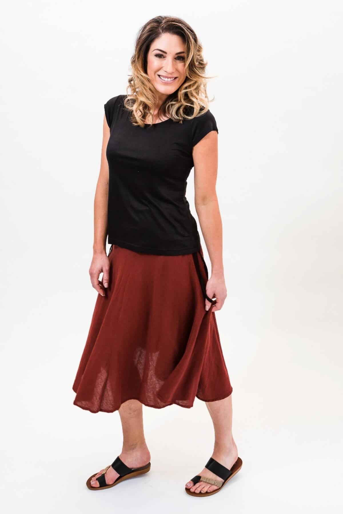 Surya Ethical Everyday Cotton 'Rosa' Skirts from Nepal