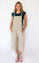 Surya Australia Baggy Cotton 'Juanita' Overalls made in Nepal - Oatmeal