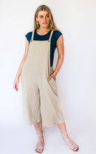 Surya Australia Baggy Cotton 'Juanita' Overalls made in Nepal - Oatmeal