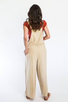 Surya Baggy Cotton Overalls Dungarees made in Nepal - Oatmeal