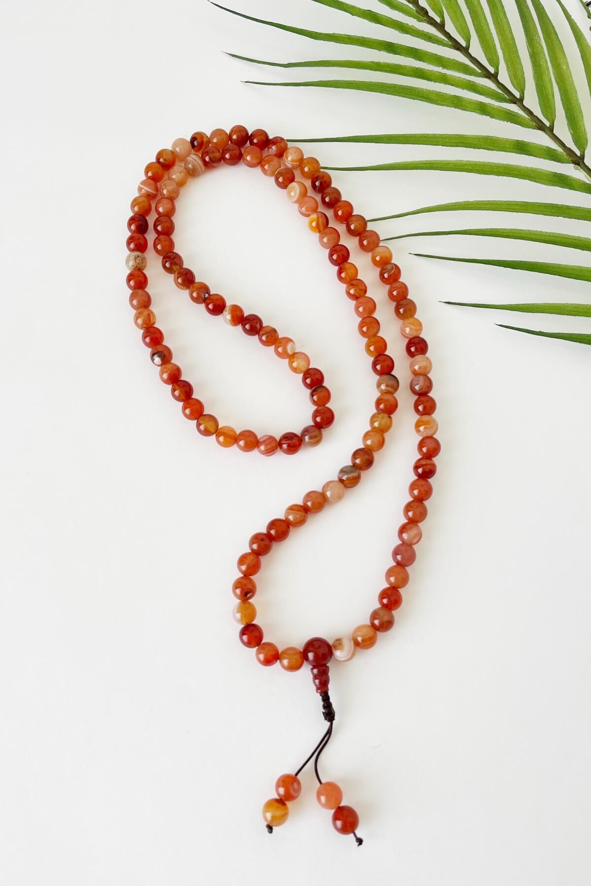 Surya Australia Mixed Carnelian Mala Necklace made in Nepal