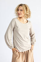 Surya The Label Ethical Organic Cotton 'Zoé' Top made in Nepal - Oyster