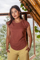 Surya Australia Organic Cotton Basic Tee made in Nepal - Dusty Mauve