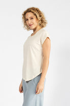 Surya Australia Organic Cotton Basic Tee made in Nepal - Oatmeal