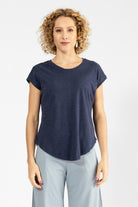 Surya Australia Organic Cotton Basic Tee made in Nepal - Cobalt