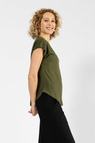 Surya Australia Organic Cotton Basic Tee made in Nepal - Olive