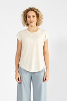 Surya Australia Organic Cotton Basic Tee made in Nepal - Oatmeal