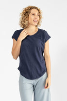 Surya Australia Organic Cotton Basic Tee made in Nepal - Cobalt