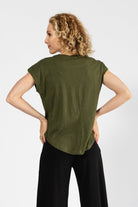 Surya Australia Organic Cotton Basic Tee made in Nepal - Olive