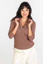 Surya Australia Organic Cotton 'Clementine' Top made in Nepal - Maroon