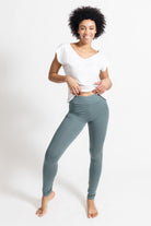 Surya Australia Organic Cotton Leggings made in Nepal - Ocean