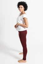 Surya Australia Organic Cotton Leggings made in Nepal - Berry