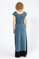 Surya Organic Cotton 'Sarita' Dress made in Nepal - Dusty Blue