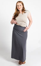 Surya Australia Organic Cotton Maxi 'Sonder' Skirt made in Nepal - Dusty Grey