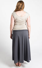 Surya Australia Organic Cotton Maxi 'Sonder' Skirt made in Nepal - Dusty Grey