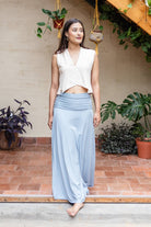 Surya Organic Cotton 'Sonder' Skirt made in Nepal - Sky Blue