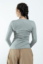 Surya Ethical Organic Cotton Basic Long Sleeve Top made in Nepal - rear view