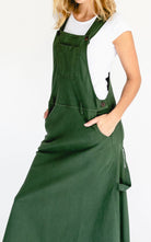 Surya Australia Ethical Cotton Overall Maxi Dress from Nepal - Green