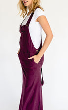 Surya Australia Ethical Cotton Overall Maxi Dress from Nepal - Wine