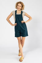 Surya Cotton Short Overalls (Dungarees) made in Nepal - Turquoise