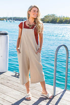 Surya Australia Baggy Cotton 'Juanita' Overalls made in Nepal - Oatmeal