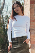 Surya Ethical Ribbed Cotton Long Sleeve Top made in Nepal